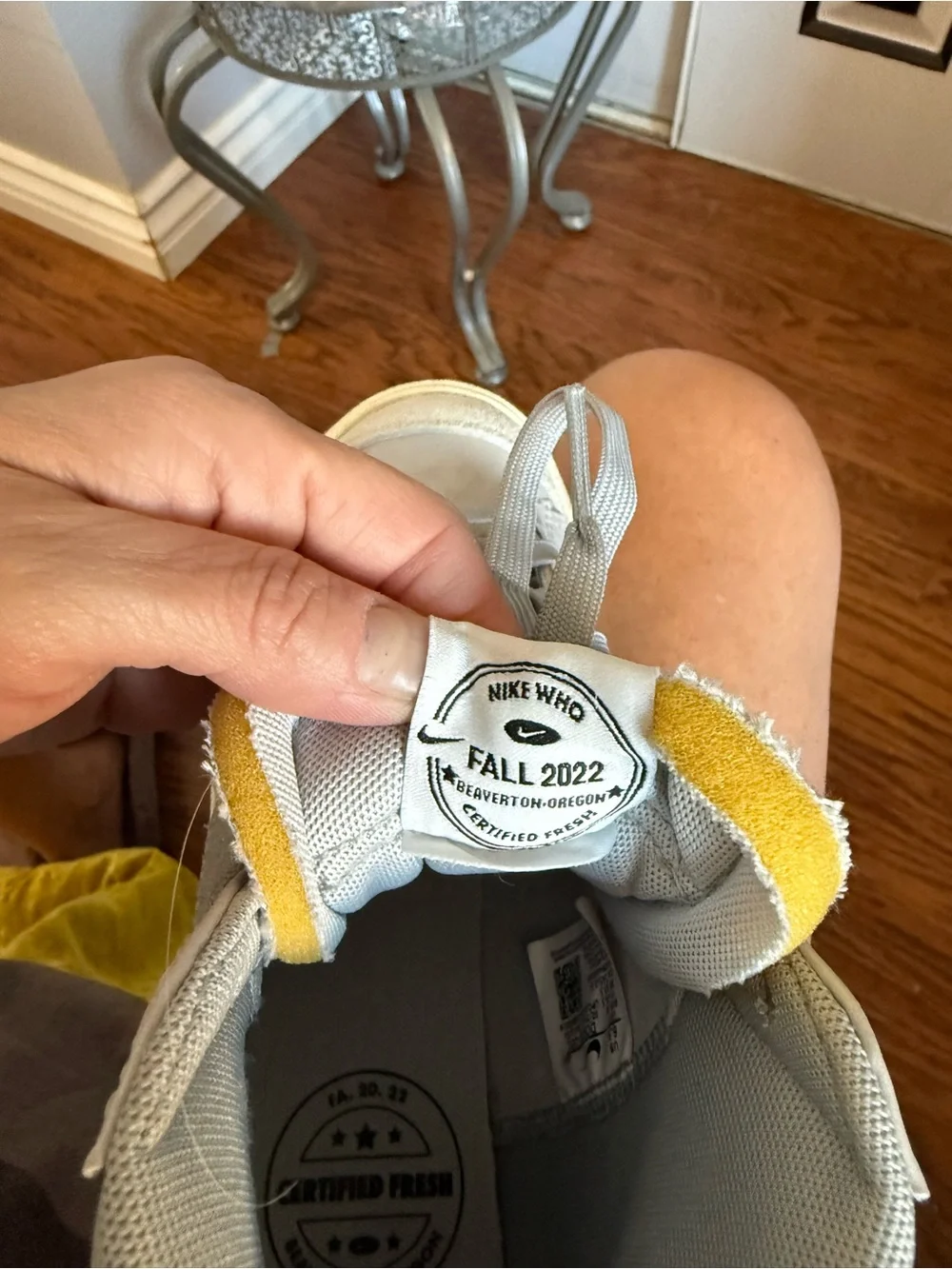 Nike Women's Light Gray Suede High-Top Sneakers